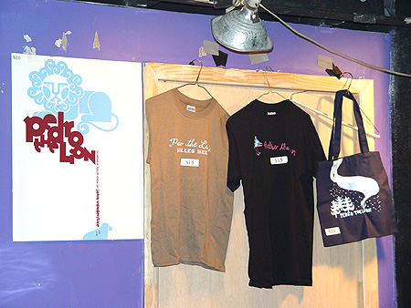 For all those hardcore fans, or just someone wanting to get a good price on PtL albums, the merchandise table is your best bet.  Also, merchandise can be purchases at the band's website, www.pedrothelion.com