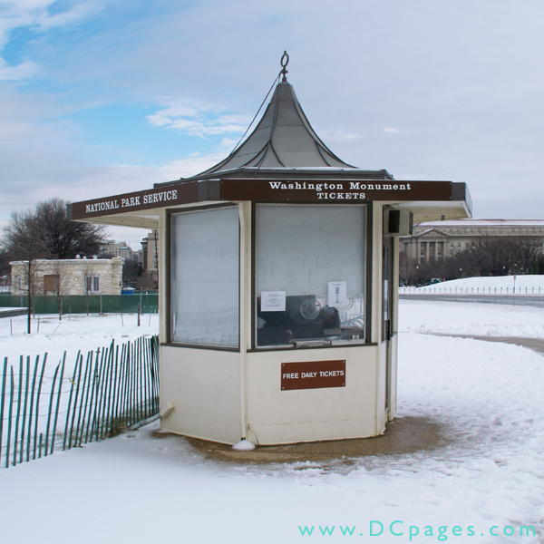 Visitors 2 years of age or older must have a ticket to enter the Monument. Free tickets may be obtained at the 15th Street kiosk or calling 1-800-967-2283.