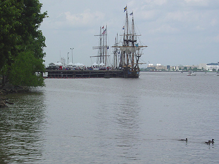 This is a view of the Waterfront Festival from the marina.