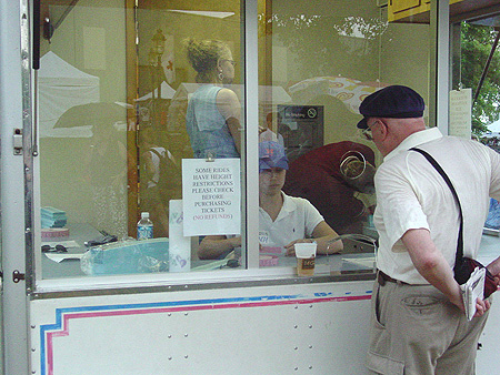 One of the ticket booths for the rides