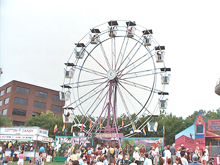 All couples love a long ride on a tall ferris wheel.
