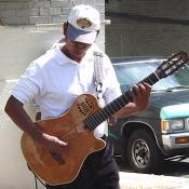 This musician had "a great time performing in front of the neighborhood."