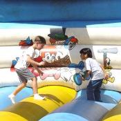 There was not only one, but two moonbounces for children to jump around on.