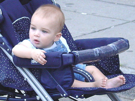 This blue eyed youngster stares in amazement at all the festival had to offer.