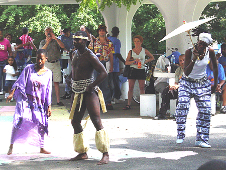 Celebrating their African heritage.