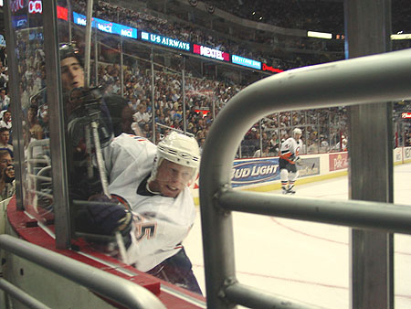 The Caps physical play helped them dominate the Islanders in all areas of the game.