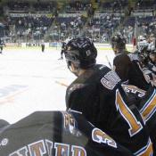 John Gruden and the rest of the Caps look on as the team continued to outplay the visiting Islanders.