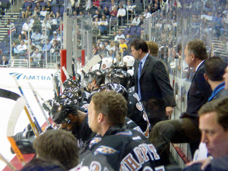 Coach Cassidy reminding his team to keep applying the pressure.