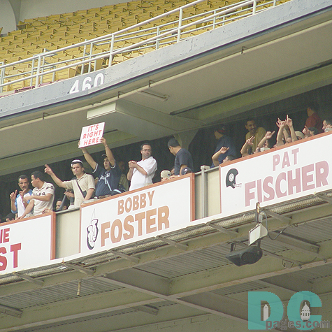 "It's Right Here" Soccer fans were cheering up their favorite players!