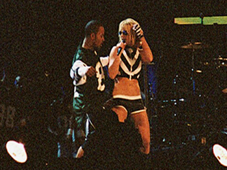 Britney Spears sang one of her classic songs, "Hit Me Baby One More Time...".