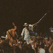 The crowd was given flashing lights to shine when Steven Tyler performed one of his songs.
