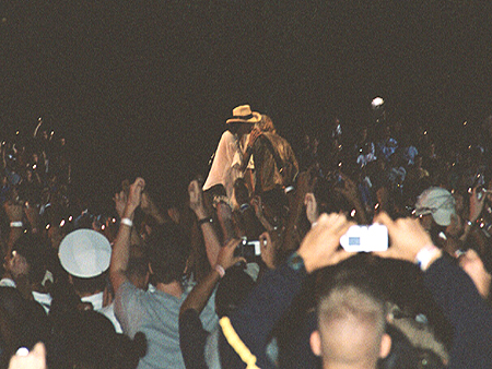The crowd went wild throughout Aerosmith's performance.