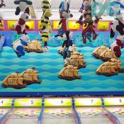 My pirate ship took the lead and I won a stuffed Sesame Street Ernie.