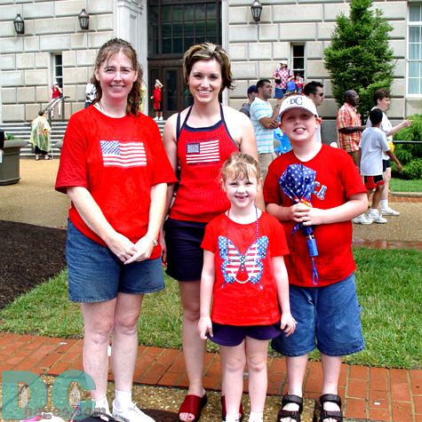 This family shows their Red, White, and Blue spirit.