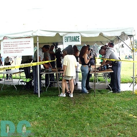An inside look at the security check point.