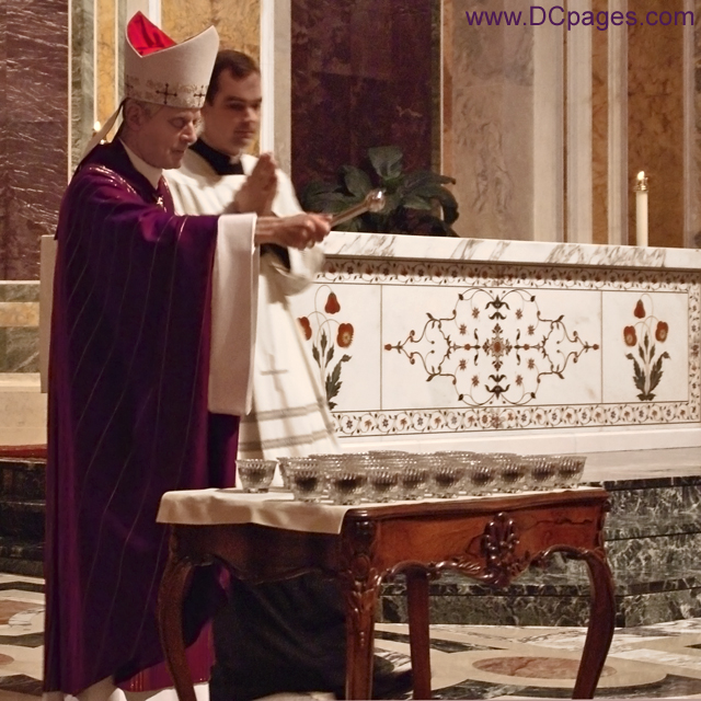 Archbishop Blesses Ashes