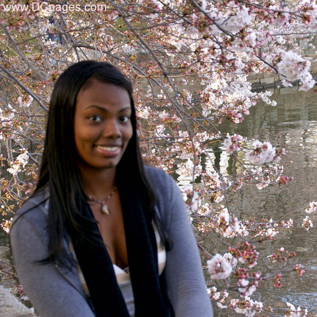 Saturday, March 29, 2008 5:25 pm EST, District resident enjoying the blossoms.
