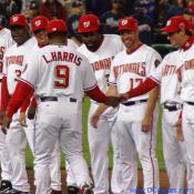 Washington Nationals hitting coach Lenny Harris returns for second season, first full season in the position. He began 2007 as Nationals minor league infield coordinator, but was named interim hitting coach on May 11, 2007.