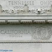 South Exterior View  - Lincoln Memorial Attic Wall - Frieze