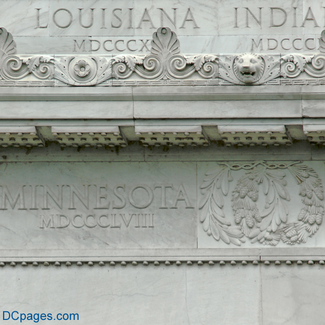 South View  - Lincoln Memorial Attic Wall - Frieze