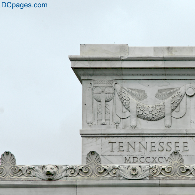 South Exterior View  - Lincoln Memorial Attic Wall - Frieze