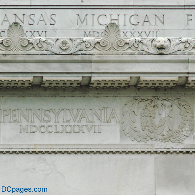 East Exterior View - Lincoln Memorial - Secret Society