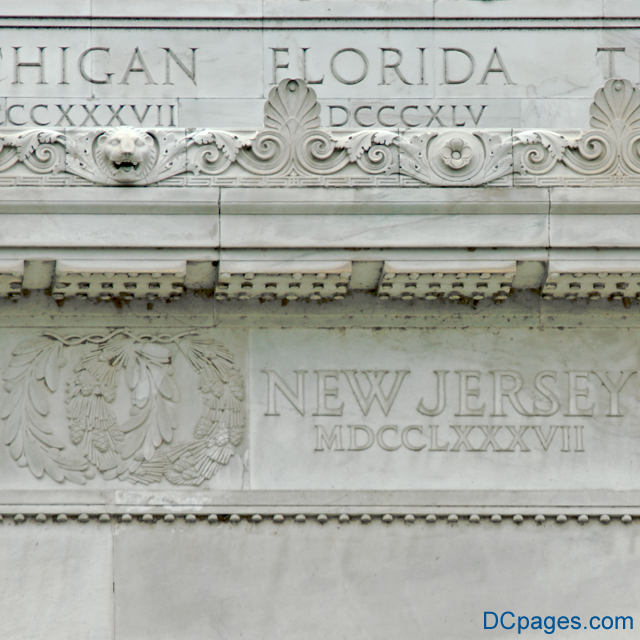 East  Exterior View - Lincoln Memorial - Frieze Cornice
