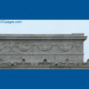 North West Exterior Corner View - Lincoln Memorial Attic Frieze