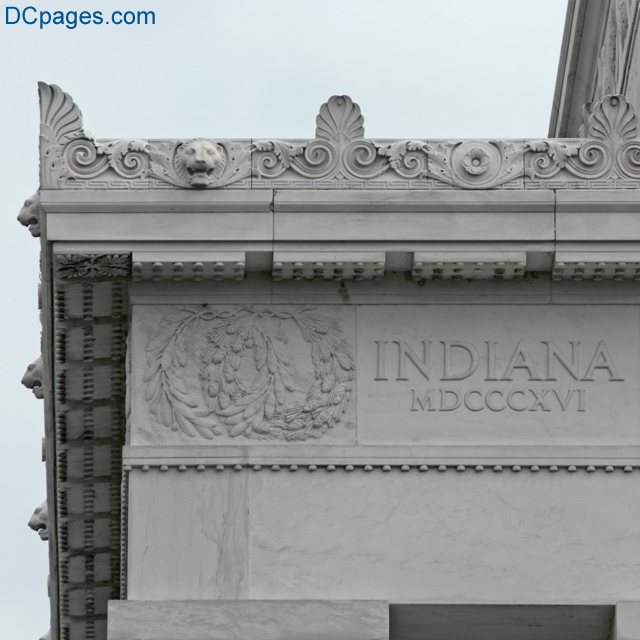 North West Exterior Corner View - The Lincoln Memorial Close Up