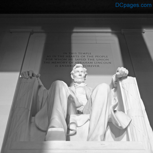 Lincoln Memorial - Seated Statue & Inscription