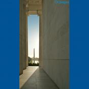 Lincoln Memorial - North Wall Washington Monument View