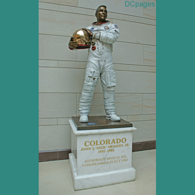 Emancipation Hall - John L. "Jack" Swigert, Jr. Bronze Statue