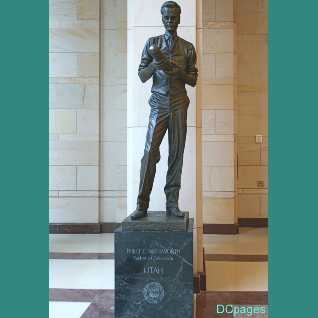 Emancipation Hall - Philo T. Farnsworth Bronze Statue