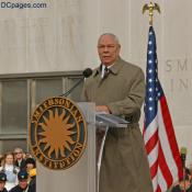 General Colin L. Powell, USA (Ret). recites Lincoln's Gettysburg Address.