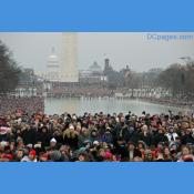 Crowd of 500,000 with the Reflecting Pool, Washington Monument and United States' Capitol in background