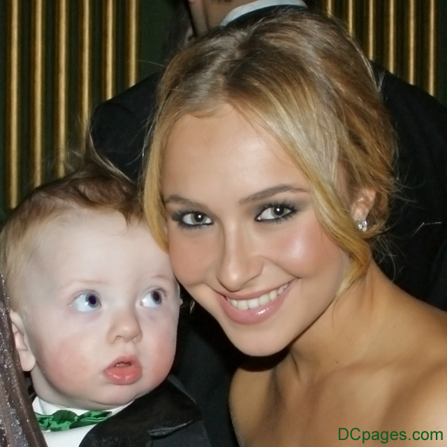 Luke Jr. gawking at Hayden Leslie Panettiere