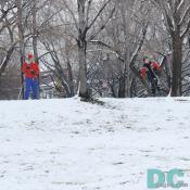 Several skiers noticed a large white mass coming Denali's way. "Only in Washington can something like this happen. "Don't tell your mother son. She will rush you to bed before you can say Frosty."