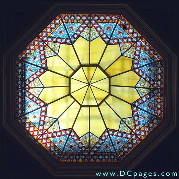 Stain glass ceiling window