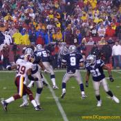 Tony Romo looks for an open receiver.