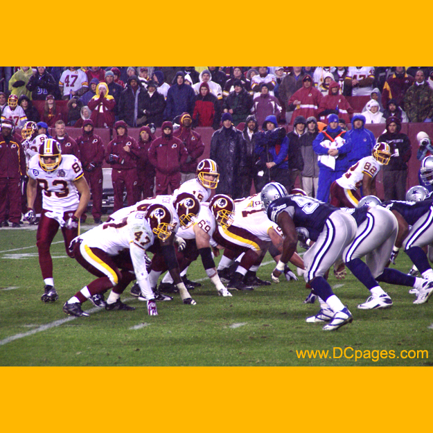 Redskins line up in the Dallas Redzone.