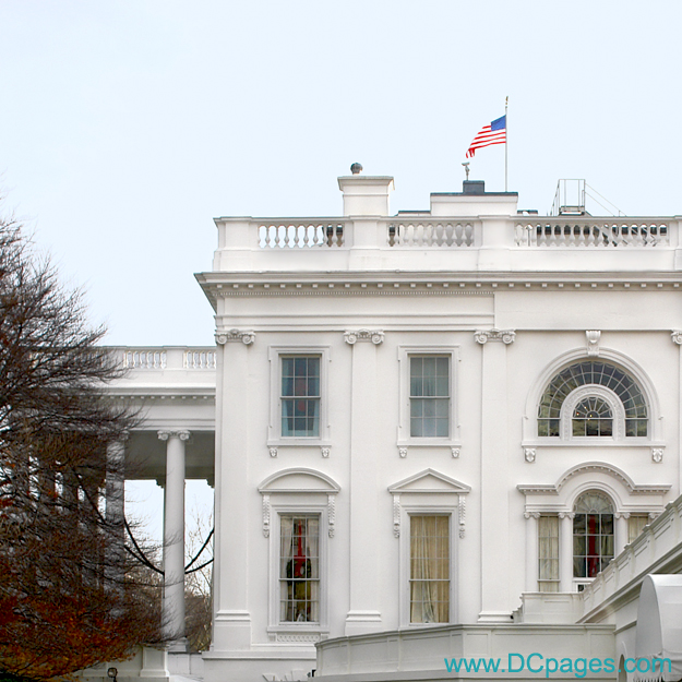 West view of White House estate.