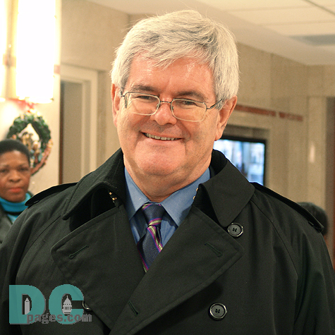 Former Speaker of the United States House of Representatives, Newton Leroy Gingrich, smiles after attending Christmas Service at the Shrine. In 1995 Mr. Gingrich was named Time Magazine's Man of the Year. Merry Christmas Mr. Speaker.