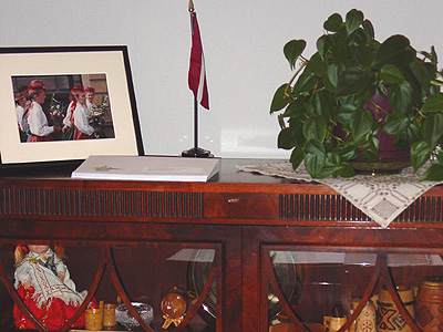 Decorations all around the Latvia Embassy
