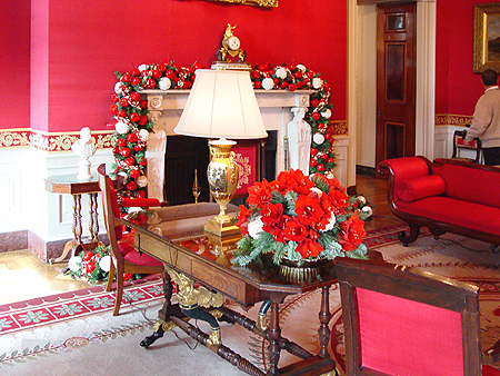 The Red Room was decorated to make people feel right at home in the White House.