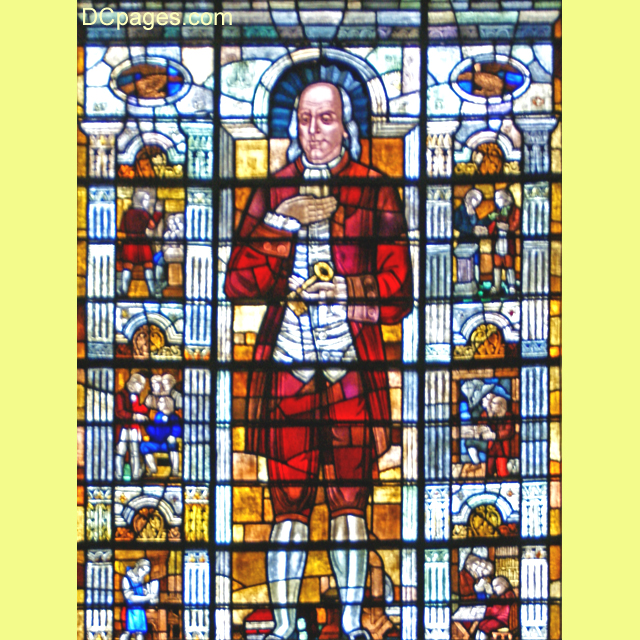 Benjamin Franklin Stained Glass Window