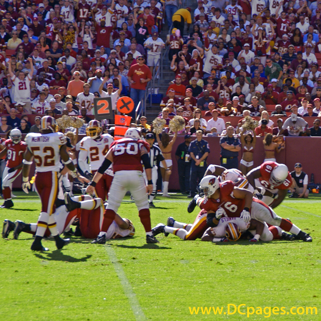 Redskins smashmouth defense holds Cardinals to little gain.