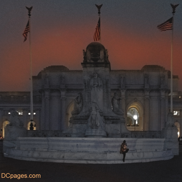 Dusk at Union Station in Washington, D.C.