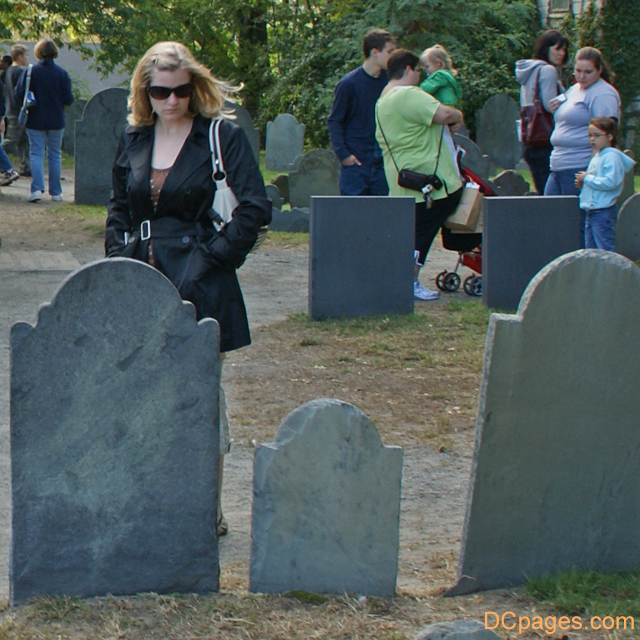 Morose passerby in Massachusetts