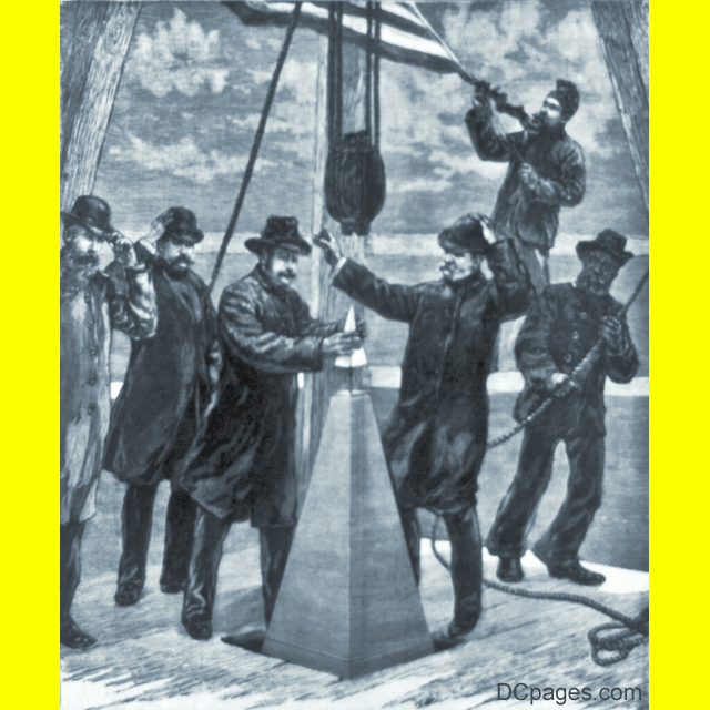 Setting the cap stone on the Washington Monument