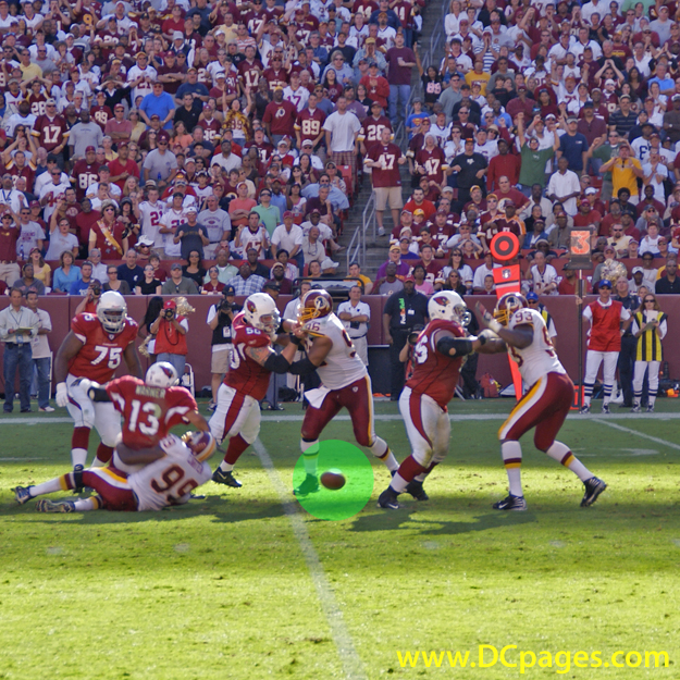 Kurt Warner (13) sacked at WAS 15 for -5 yards (99-A.Carter). FUMBLES (99-A.Carter)